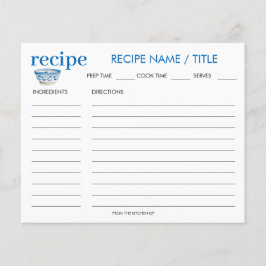 水彩ヴィンテージフルーツボウルレシピカード