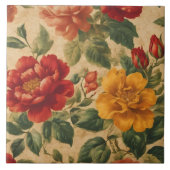 水彩ヴィンテージフローラトレンディー収集 タイル (正面)