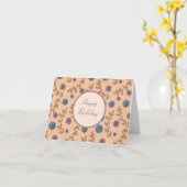 水彩ヴィンテージフローラ カード (黄色い花)