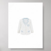 水彩ヴィンテージブルーゴルフユニフォームのポスター ポスター (正面)