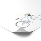 水彩ヴィンテージブルーバイクポスター ポスター (角)