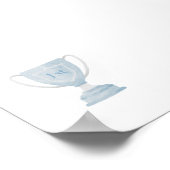 水彩ヴィンテージブルー・トロフィー ポスター (角)