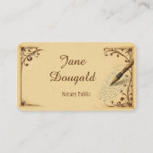 水彩ヴィンテージペンクラシック公証人 名刺 (裏面)