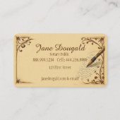 水彩ヴィンテージペンクラシック公証人 名刺 (正面)