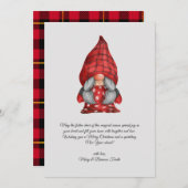 水彩ヴィンテージミセス・サンタクリスマス格言 シーズンカード (正面/裏面)