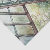 水彩ヴィンテージレッドローズハウス 薄葉紙 (詳細)