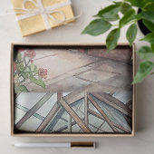 水彩ヴィンテージレッドローズハウス 薄葉紙 (ギフト)