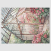 水彩ヴィンテージレッドローズハウス 薄葉紙 (正面)