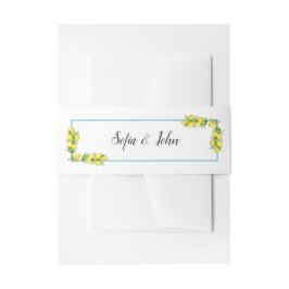 水彩ヴィンテージレモン結婚式招待状 招待状ベリーバンド