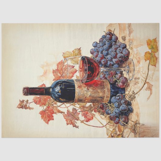 水彩ヴィンテージワイン 薄葉紙 (正面)