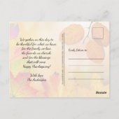 水彩ヴィンテージ七面鳥サンクスギビング挨拶 ポストカード (裏面)