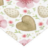 水彩ヴィンテージ卵&春の花イースター テーブルクロス (アングル)