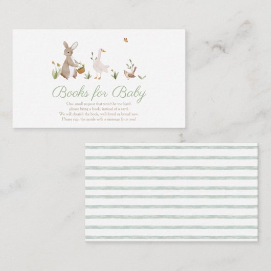 水彩ヴィンテージ子供部屋カモ エンクロージャーカード (正面/裏面)