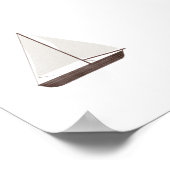 水彩ヴィンテージ帆船ポスター ポスター (角)