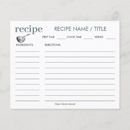 水彩ヴィンテージ揚げパンレシピカード