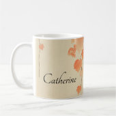 水彩ヴィンテージ日本のバードプリント コーヒーマグカップ (左)