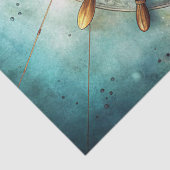 水彩ヴィンテージ海上船舶の舵 薄葉紙 (詳細)