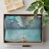 水彩ヴィンテージ海上船舶の舵 薄葉紙 (ギフト)