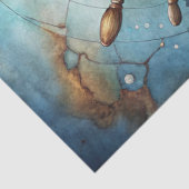 水彩ヴィンテージ海上船舶の舵 薄葉紙 (詳細)