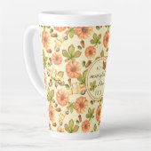 水彩ヴィンテージ秋パターン カフェラテマグ (左アングル)