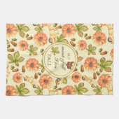 水彩ヴィンテージ秋パターン キッチンタオル (横)