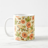 水彩ヴィンテージ秋パターン コーヒーマグカップ (左)