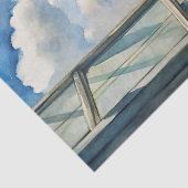 水彩ヴィンテージ窓シースケープシービーチ 薄葉紙 (詳細)