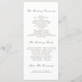 水彩ヴィンテージ花秋の結婚式プログラム プログラム (裏面)