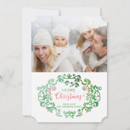 水彩ヴィンテージ華やかなクリスマスコレクション シーズンカード