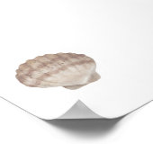 水彩ヴィンテージ貝殻プリント ポスター (角)