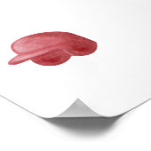 水彩ヴィンテージ野球帽ポスター ポスター (角)