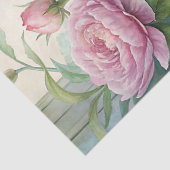 水彩ヴィンテージ鳥赤面ピンク牡丹の窓 薄葉紙 (詳細)