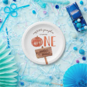 水彩一素朴回生誕生日少しカボチャ  ペーパープレート (パーティー)