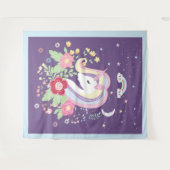 水彩一角ガーリーイラストレーション タペストリー (正面(横))