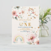 水彩一角水彩少女バースデーパーティー 招待状 (スタンド正面)