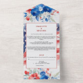 水彩七月結婚四日 オールインワン招待状 (内側)