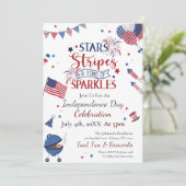 水彩七月4日パーティー 招待状 (スタンド正面)