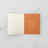 水彩七面鳥ハッピーサンクスギビング会社 サンキューカード (内部)