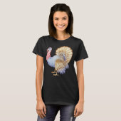 水彩七面鳥 Tシャツ (正面フル)