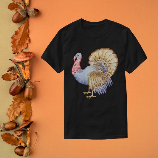 水彩七面鳥 Tシャツ