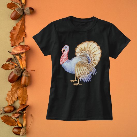 水彩七面鳥 Tシャツ