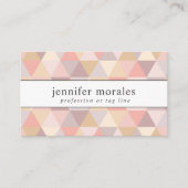 水彩万華鏡のように千変万化するパターンピンククリームモーブグレー 名刺 (正面)