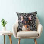 水彩三色玩具キツネテリア犬顔 クッション (椅子)