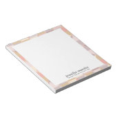 水彩三角形の暖かいパレットモノグラム ノートパッド (アングル)