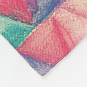 水彩三角形パターン+アイディア フリースブランケット (角)