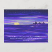 水彩三賢人パーソナライズされた シーズンポストカード (正面)