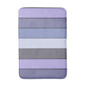 水彩上の紫ストライプ色と灰色の紙 バスマット (正面縦)