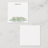 水彩上品な緑の名前をカスタムするとアドレス ノートカード (正面/裏面)