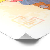 水彩丑の年、侍 ポスター (角)