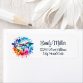 水彩世界を旅しようデザイン ラベル (インサイチュ)